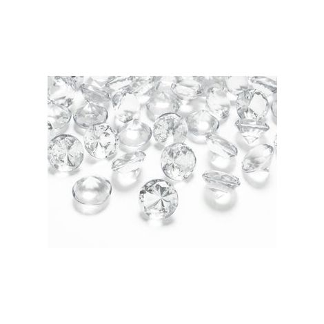 Diament PartyDeco 20mm, Przezroczysty, 10szt